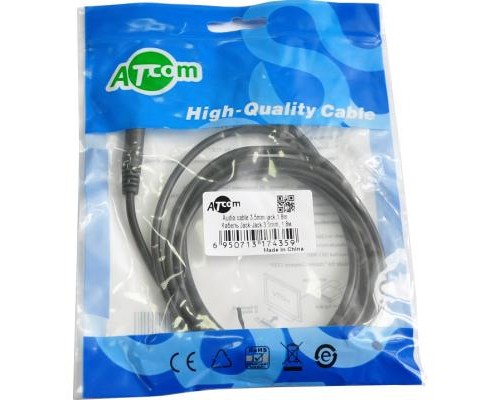 Кабель мультимедійний Jack 3.5mm male/Jack 3.5mm male 1.8m Atcom (17435)