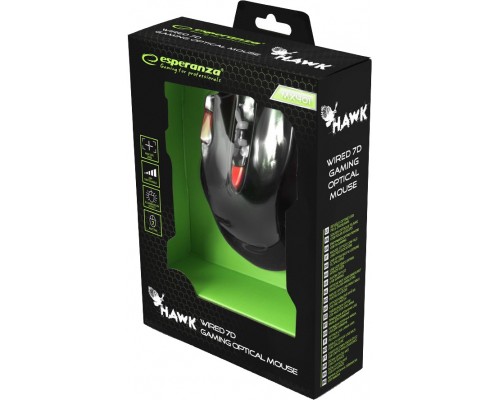 Мишка Esperanza MX401 Hawk black-red (EGM401KR)