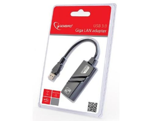 Адаптер USB3.0 to Gigabit Ethernet RJ45 Gembird (NIC-U3-02)