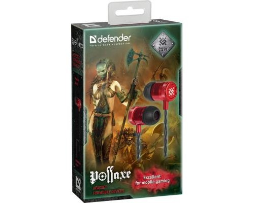 Навушники Defender Pollaxe Black-Red (64453)