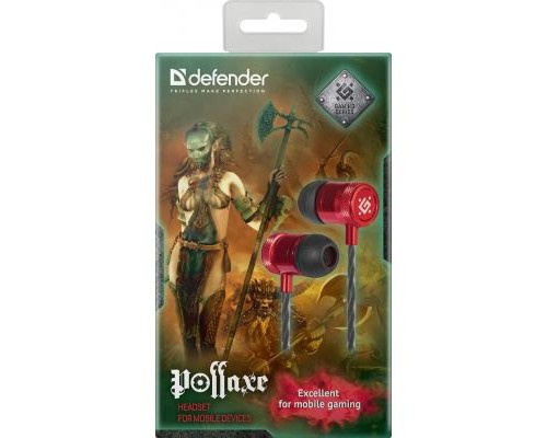 Навушники Defender Pollaxe Black-Red (64453)