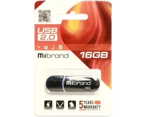 USB флеш накопичувач Mibrand 16GB Panther Black USB 2.0 (MI2.0/PA16P2B)
