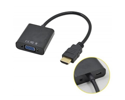 Перехідник ST-Lab HDMI male to VGA F (з кабелями аудіо і живлення від USB) (U-990)