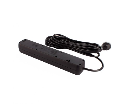 Мережевий фільтр живлення ColorWay CW-PSEA55BK, 5 розеток/ 5M black (CW-PSEA55BK)