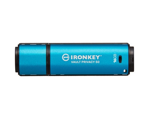 USB флеш накопичувач Kingston 16GB IronKey Vault Privacy 50 Blue USB 3.2 (IKVP50/16GB)