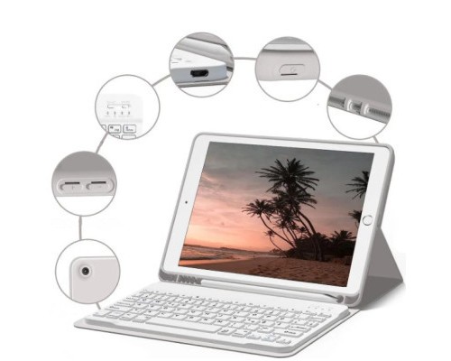 Чохол до планшета BeCover Keyboard Apple iPad 10.2 2019/2020/2021 Gray (711135)