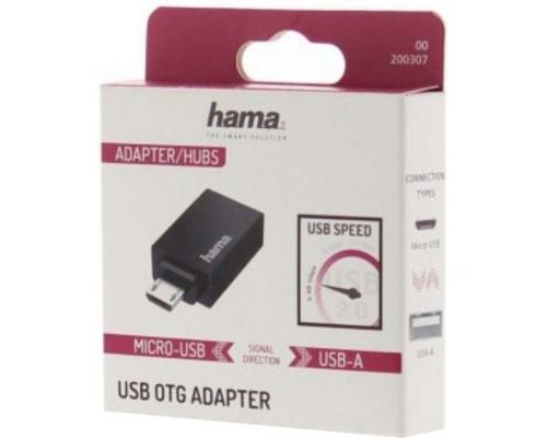 Перехідник OTG USB 2.0 AF to Micro 5P Hama (00200307)