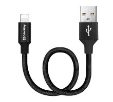 Дата кабель USB 2.0 AM to Lightning 0.25m black ColorWay (CW-CBUL048-BK)