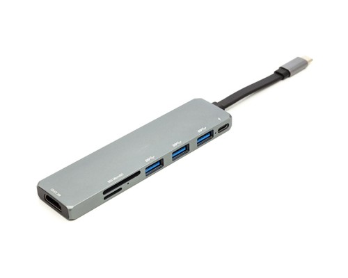 Концентратор USB 3.1 Type-C to USB Hub, HDMI, Card Reader (SD, micro SD) PowerPlant (CA912094)