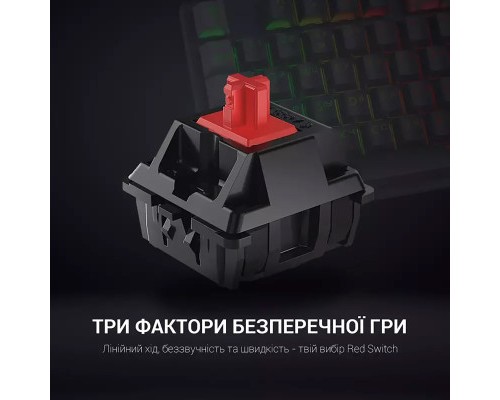 Клавіатура GamePro MK105B LED Red Switch USB Black (MK105R)