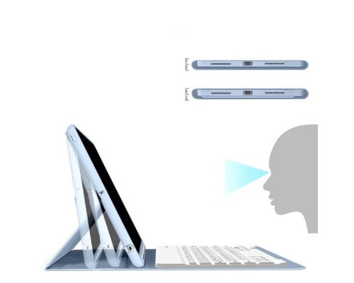 Чохол до планшета BeCover Keyboard Apple iPad 10.2 2019/2020/2021 Light Blue (711136)