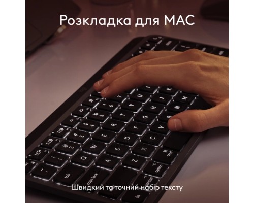 Клавіатура Logitech MX Keys Mini для MAC Wireless UA Space Grey (920-012652)