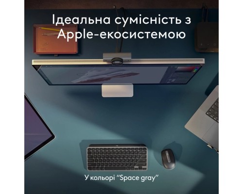 Клавіатура Logitech MX Keys Mini для MAC Wireless UA Space Grey (920-012652)