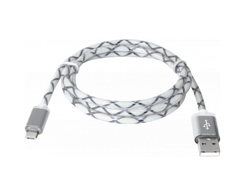 Дата кабель USB08-03LT USB - Micro USB, GrayLED backlight, 1m Defender (87554)