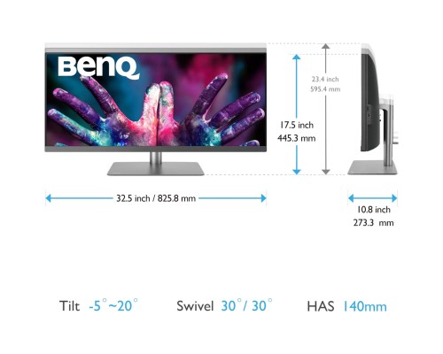Монітор BenQ PD3420Q (9H.LJHLB.QPE)