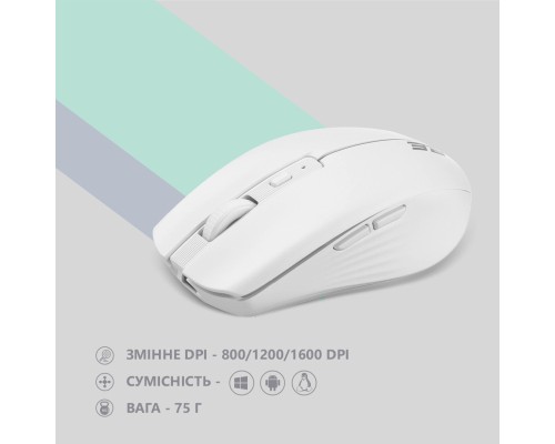 Мишка 2E MF270 Silent Rechargeable Wireless White (2E-MF270WWH)