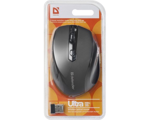 Мишка Defender Ultra MM-315 Wireless Black (52315)