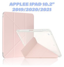Чохол до планшета BeCover Ultra Slim Origami Transparent Apple Pencil Apple iPad 10.2 2019/2020/2021 Pink (711100)