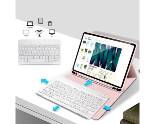 Чохол до планшета BeCover Keyboard Apple iPad 10.2 2019/2020/2021 Pink (711137)