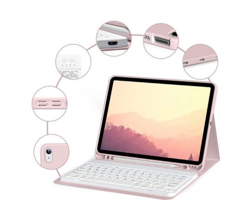 Чохол до планшета BeCover Keyboard Apple iPad 10.2 2019/2020/2021 Pink (711137)