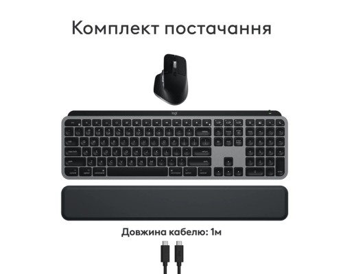 Комплект Logitech MX Keys S Combo для MAC Bluetooth/Wireles UA Space Grey (920-012845)