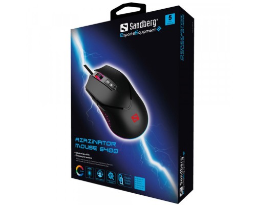 Мишка Sandberg Azazinator RGB USB Black (640-20)