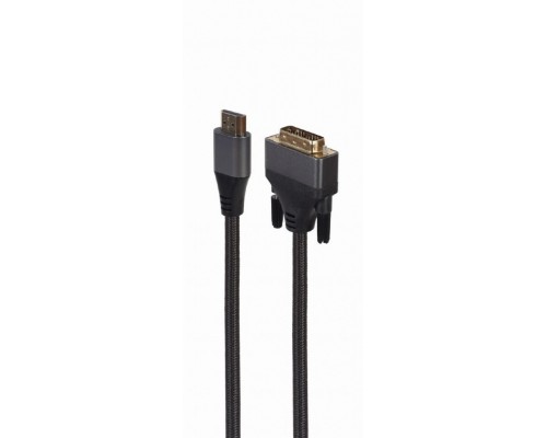 Кабель мультимедійний HDMI to DVI 1.8m 18+1pin, 4K 30Hz Cablexpert (CC-HDMI-DVI-4K-6)
