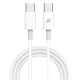 Дата кабель USB-C to USB-C 1.0m 20W CC-03W White Grand-X (CC-03W)