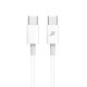 Дата кабель USB-C to USB-C 1.0m 20W CC-03W White Grand-X (CC-03W)