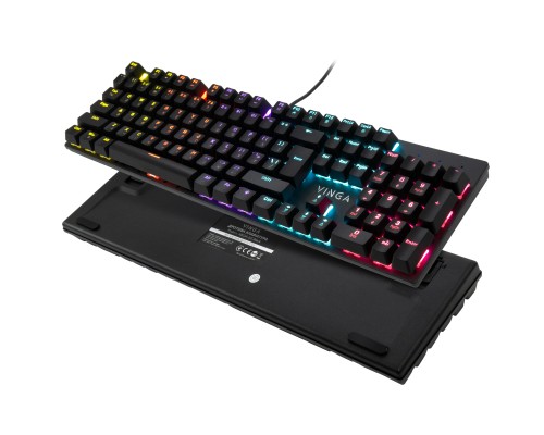 Клавіатура Vinga KBGM-101 LED Red Switch USB Black (KBGM-101 Black)