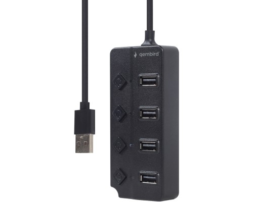 Концентратор Gembird USB 2.0 4 ports (UHB-U2P4P-01)
