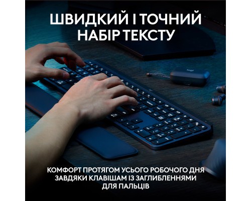 Клавіатура Logitech MX Keys S Wireless UA Graphite (920-011593)