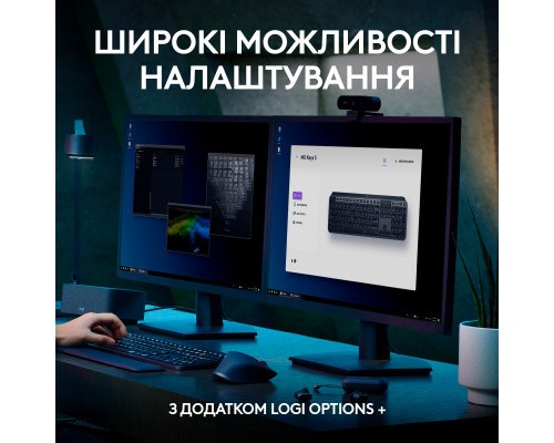 Клавіатура Logitech MX Keys S Wireless UA Graphite (920-011593)