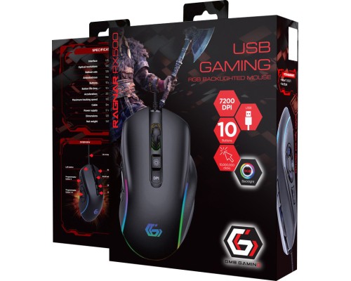 Мишка Gembird Ragnar RX500 USB RGB Black (MUSG-RAGNAR-RX500)