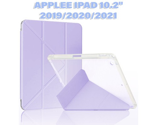 Чохол до планшета BeCover Ultra Slim Origami Transparent Apple Pencil Apple iPad 10.2 2019/2020/2021 Purple (711101)