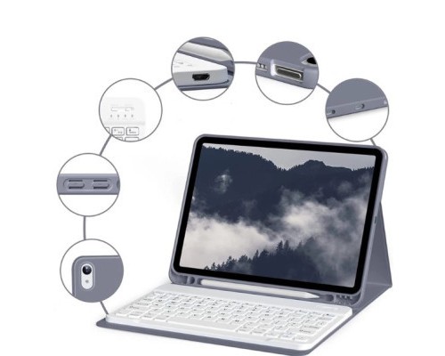 Чохол до планшета BeCover Keyboard Apple iPad 10.2 2019/2020/2021 Purple (711138)