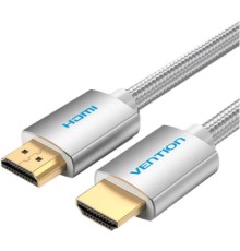 Кабель мультимедійний HDMI to HDMI 10.0m V2.0 4K 60Hz Silver Metal Type Vention (AABIL)