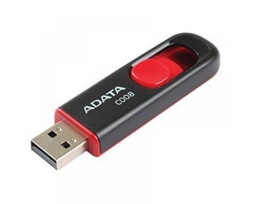 USB флеш накопичувач ADATA 64GB C008 Black+Red USB 2.0 (AC008-64G-RKD)