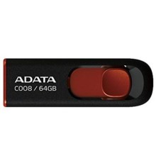 USB флеш накопичувач ADATA 64GB C008 Black+Red USB 2.0 (AC008-64G-RKD)
