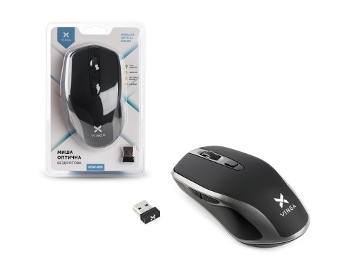 Мишка Vinga MSW-909 Silent black-grey