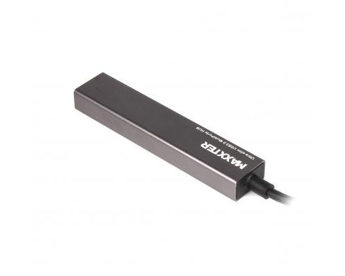 Концентратор Maxxter USB 3.0 Type-A 4 ports grey (HU3A-4P-02)
