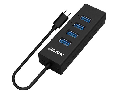 Концентратор Maiwo USB Type-C to 4х USB3.0 cable 15 cm (KH304C)