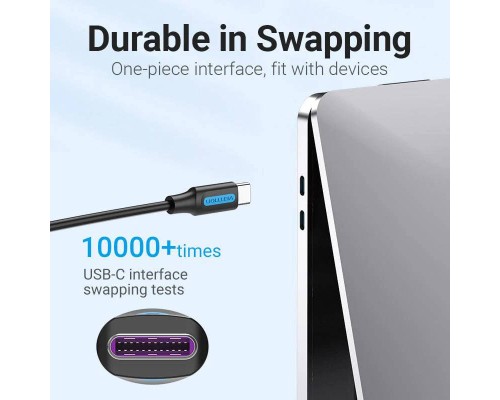 Дата кабель USB-C to USB-C 1.0m 2.0 100W Vention (COTBF)
