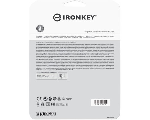 USB флеш накопичувач Kingston 32GB IronKey Locker Plus 50 AES Encrypted USB 3.2 (IKLP50/32GB)