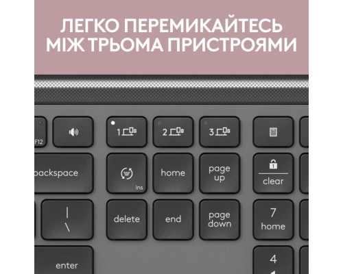 Клавіатура Logitech K950 Bluetooth/Wireless UA Graphite (920-012465)