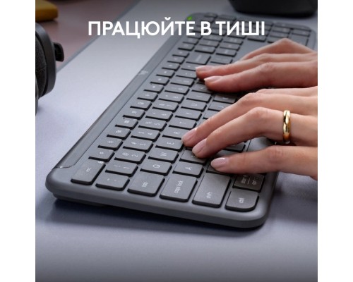 Клавіатура Logitech K950 Bluetooth/Wireless UA Graphite (920-012465)