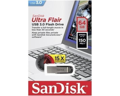 USB флеш накопичувач SanDisk 64GB Flair USB 3.0 (SDCZ73-064G-G46)