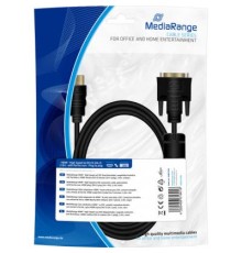 Кабель мультимедійний HDMI to DVI 24+1 2.0m Mediarange (MRCS132)
