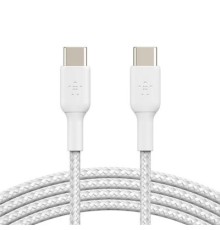 Дата кабель USB-С - USB-С, BRAIDED, 1m, white Belkin (CAB004BT1MWH)