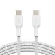 Дата кабель USB-С - USB-С, BRAIDED, 1m, white Belkin (CAB004BT1MWH)